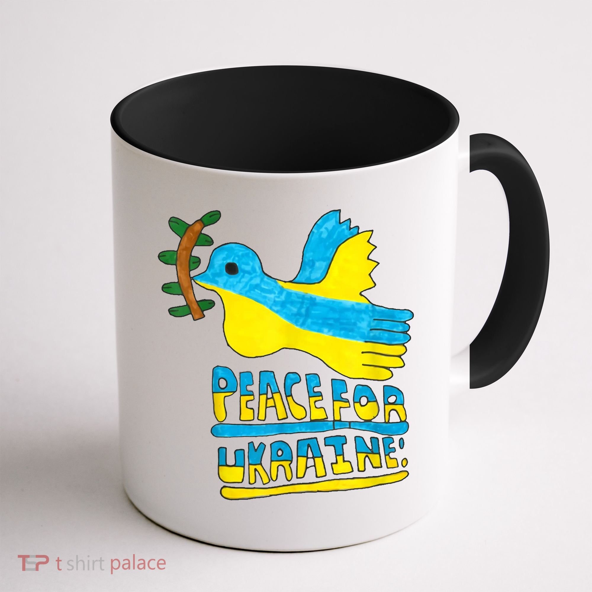 Peace For Ukraine Bird Coffee Mug
