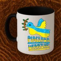 Peace For Ukraine Bird Coffee Mug thumb 2