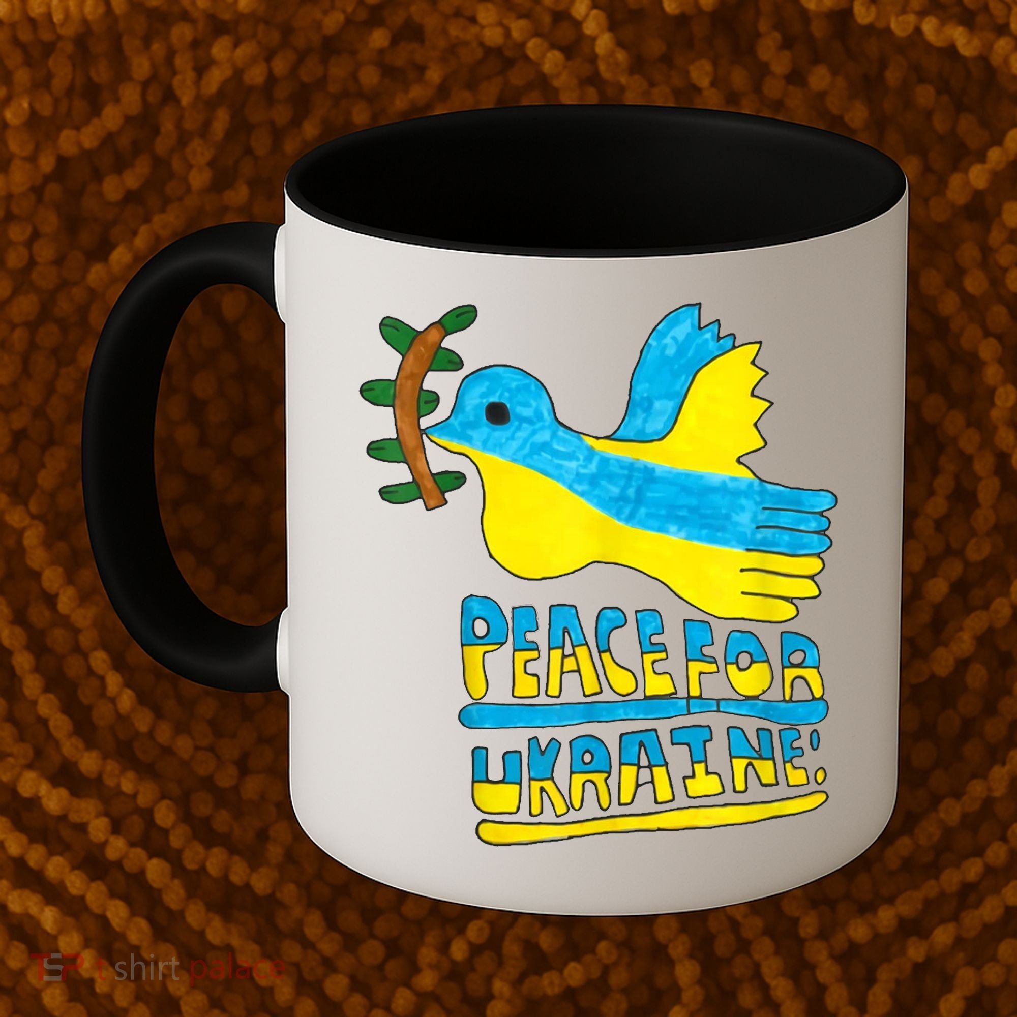Peace For Ukraine Bird Coffee Mug