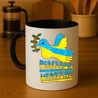 Peace For Ukraine Bird Coffee Mug thumb 4