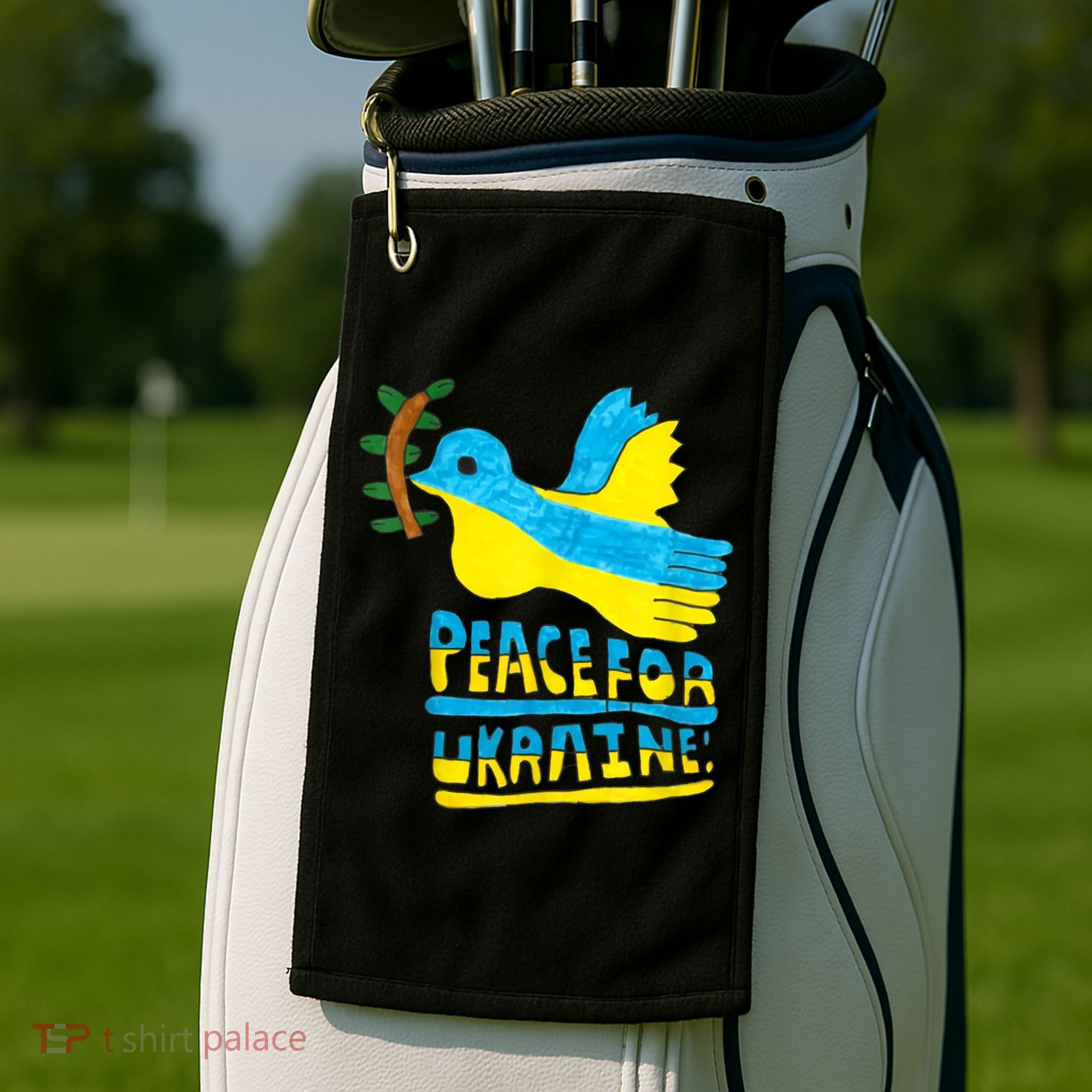 Peace For Ukraine Bird Golf Towel