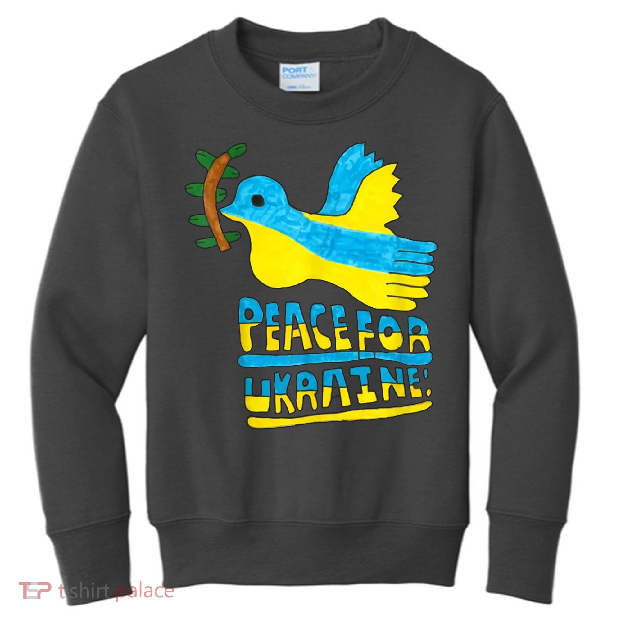 Peace For Ukraine Bird Kids Sweatshirt