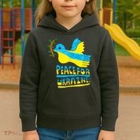 Peace For Ukraine Bird Kids Hoodie thumb 3
