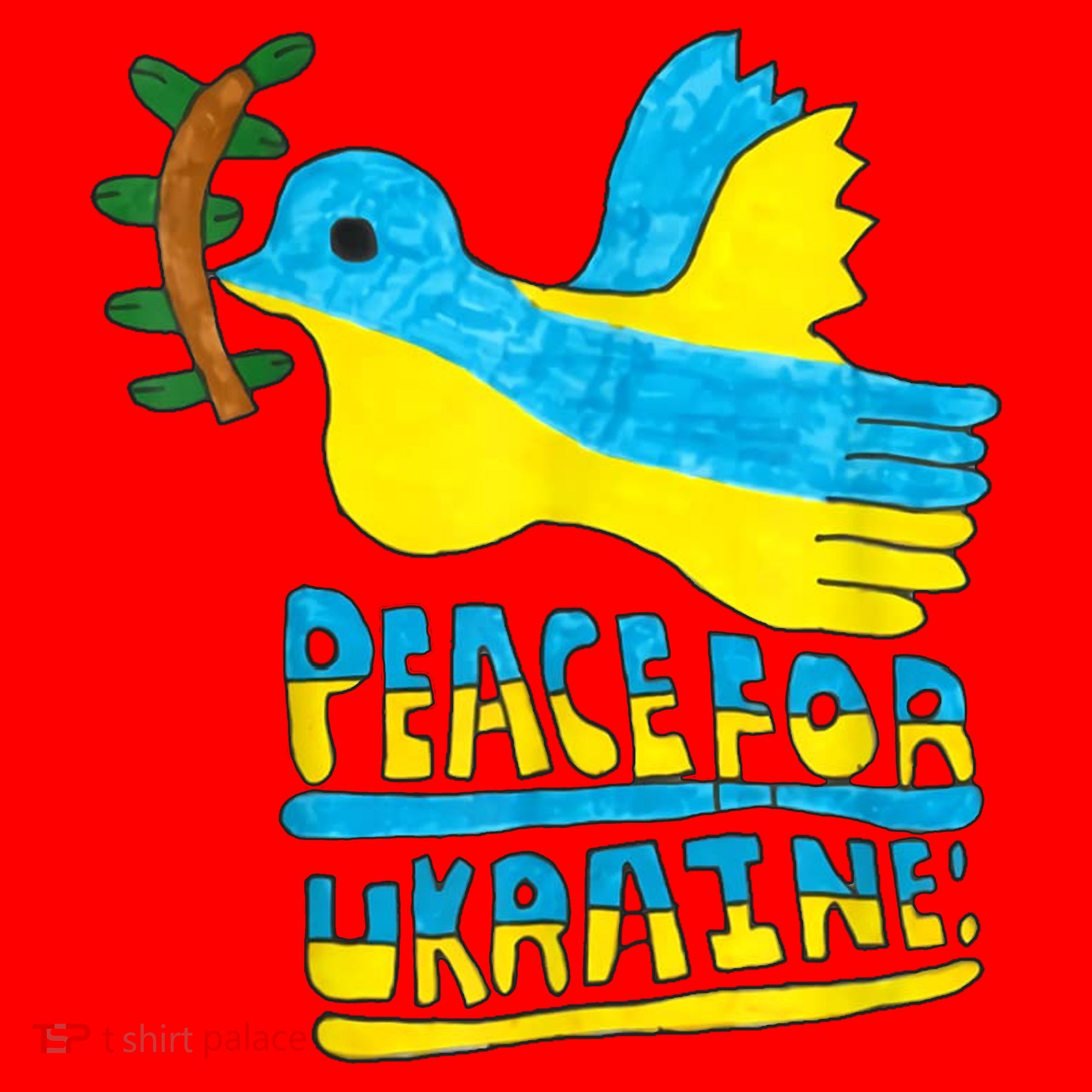Peace For Ukraine Bird Santa Hat