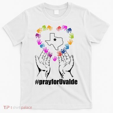 Pray For Uvalde Colorful Handprints T-Shirt