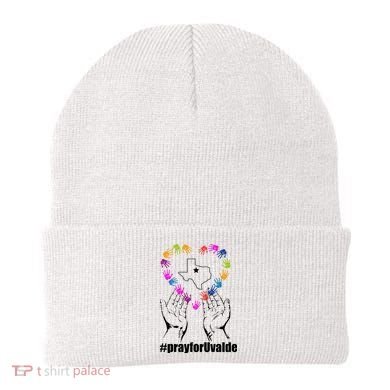 Pray For Uvalde Colorful Handprints Beanie