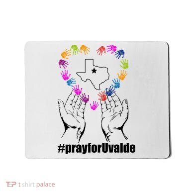 Pray For Uvalde Colorful Handprints Mousepad