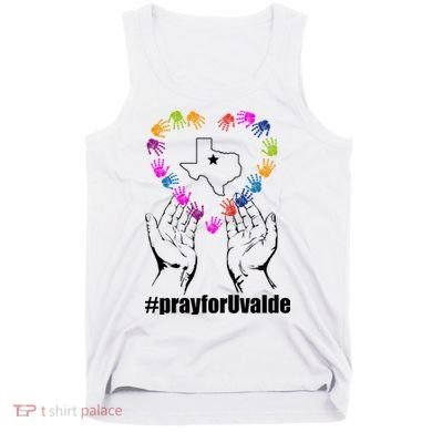 Pray For Uvalde Colorful Handprints Tank Top