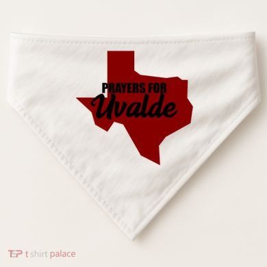 Prayers For Uvalde Texas Strong USA-Made Doggie Bandana