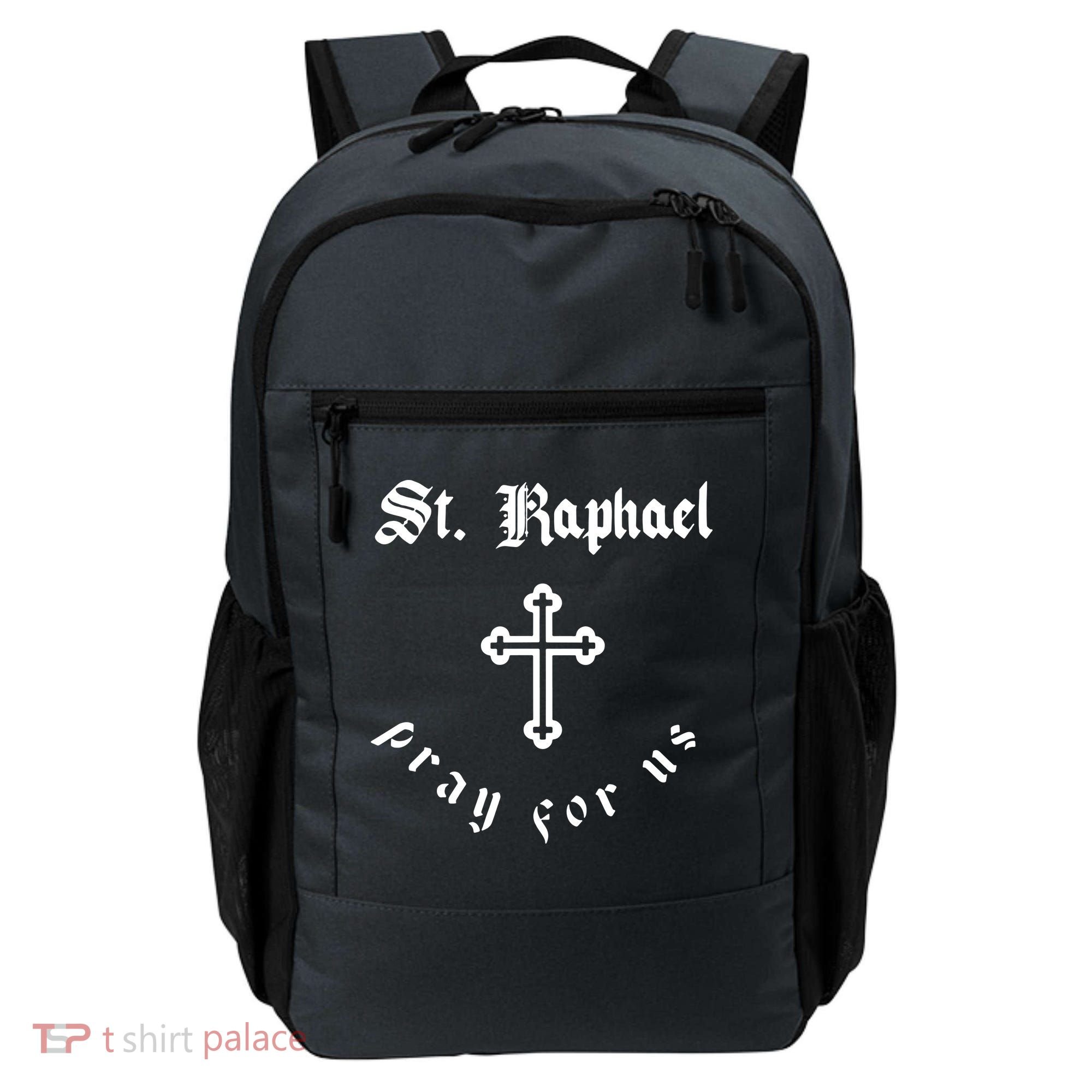 Pray For Us St. Raphael Backpack