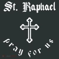 Pray For Us St. Raphael Coaster thumb 2