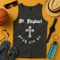 Pray For Us St. Raphael Tank Top thumb 4