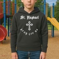Pray For Us St. Raphael Kids Hoodie thumb 2