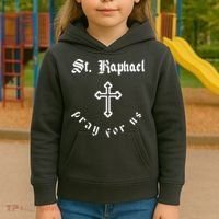 Pray For Us St. Raphael Kids Hoodie thumb 3