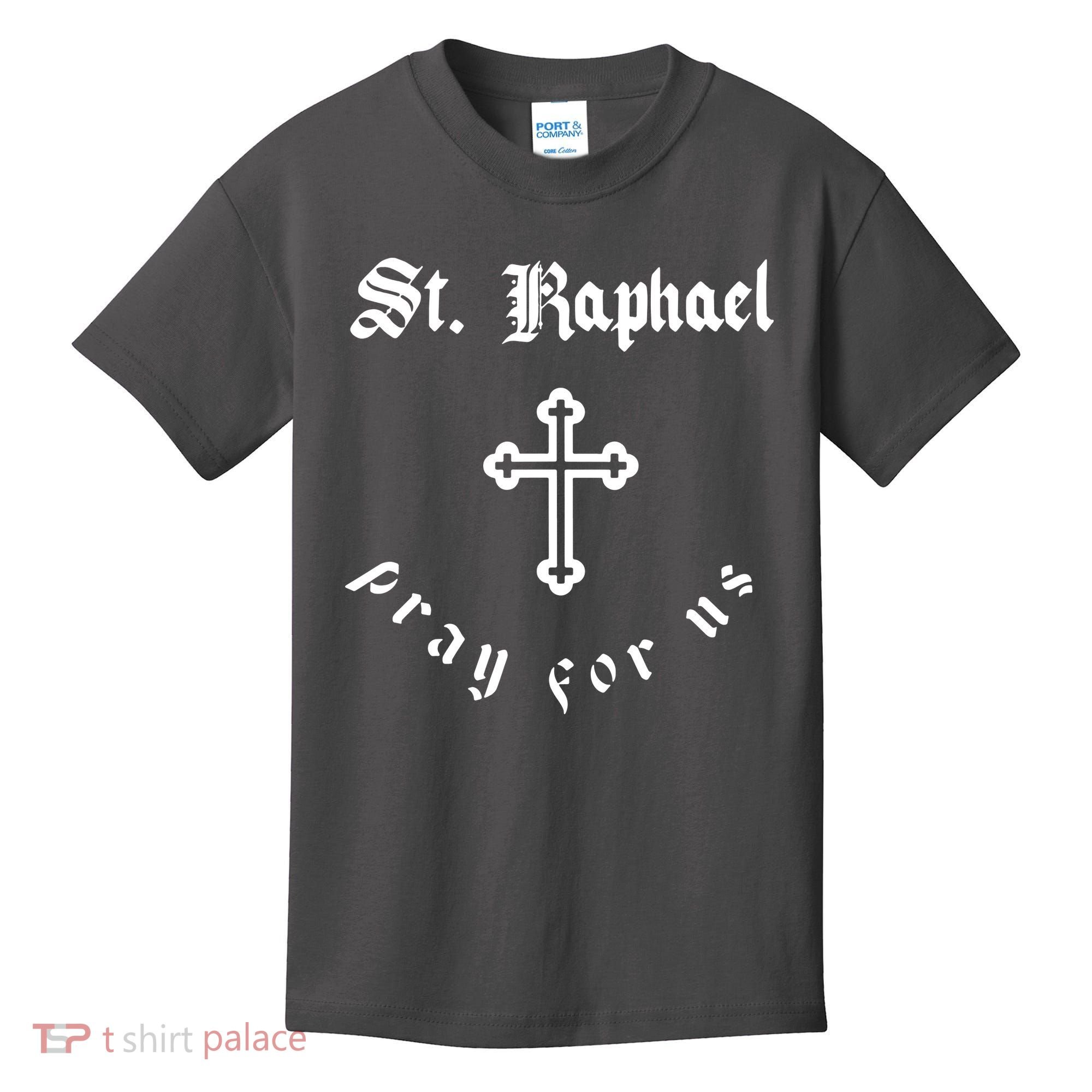 Pray For Us St. Raphael Kids T-Shirt