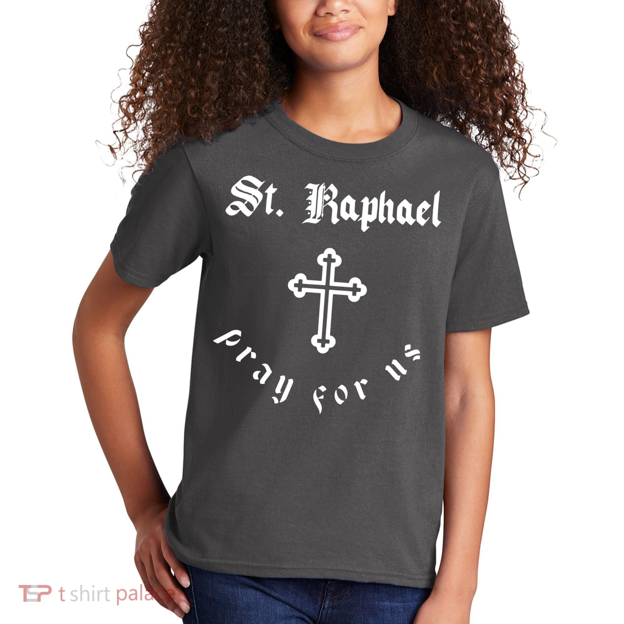 Pray For Us St. Raphael Kids T-Shirt