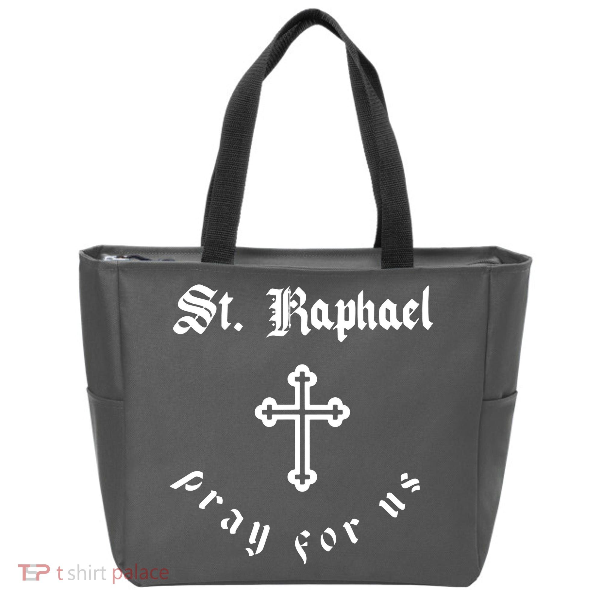 Pray For Us St. Raphael Tote Bag
