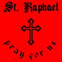 Pray For Us St. Raphael Santa Hat thumb 1