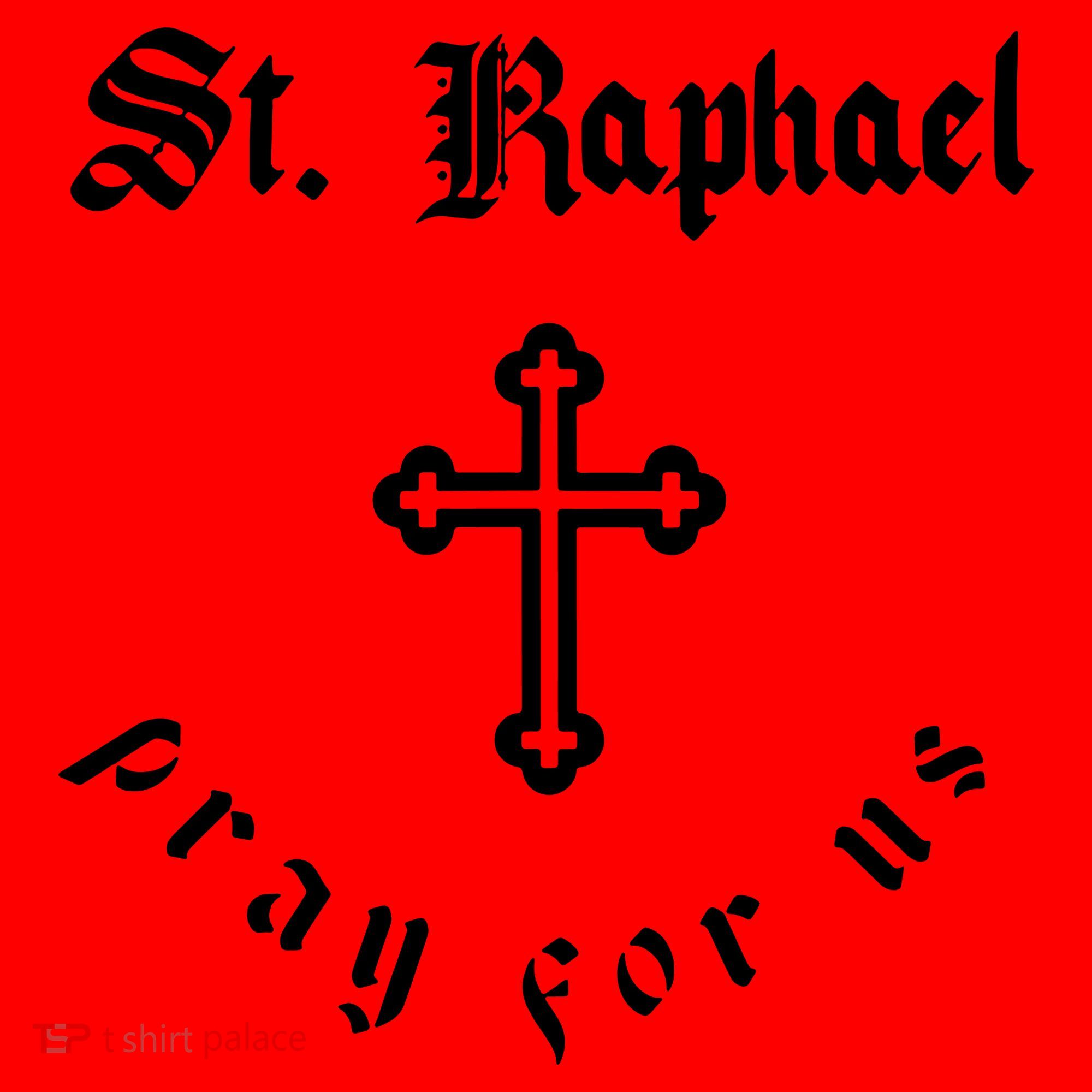 Pray For Us St. Raphael Santa Hat