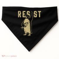 Penguin Flippers Up Resist Funny Penguins Against Trump USA-Made Doggie Bandana thumb 0