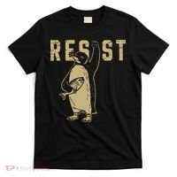 Penguin Flippers Up Resist Funny Penguins Against Trump T-Shirt thumb 0