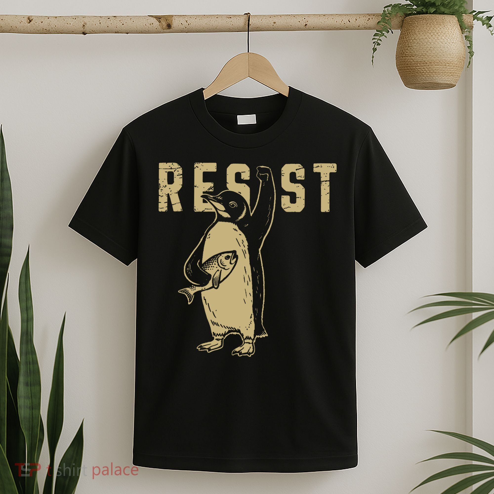 Penguin Flippers Up Resist Funny Penguins Against Trump T-Shirt