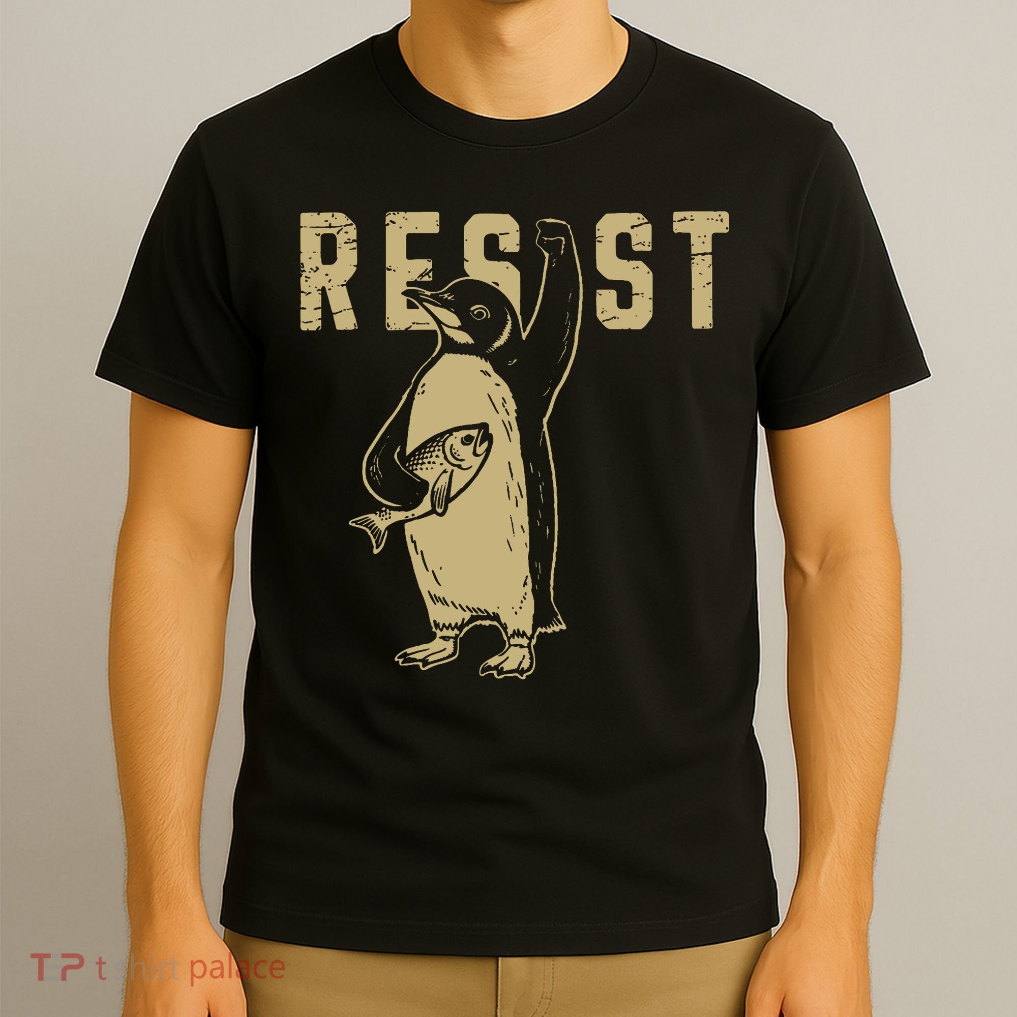 Penguin Flippers Up Resist Funny Penguins Against Trump T-Shirt