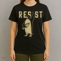 Penguin Flippers Up Resist Funny Penguins Against Trump T-Shirt thumb 4