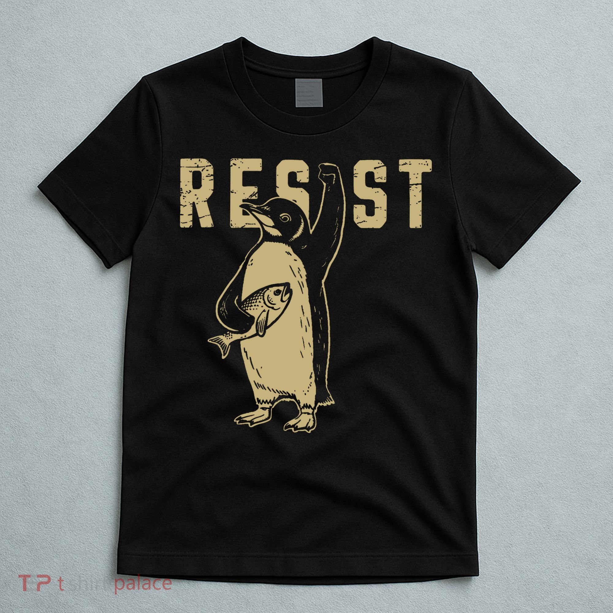 Penguin Flippers Up Resist Funny Penguins Against Trump T-Shirt