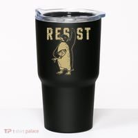 Penguin Flippers Up Resist Funny Penguins Against Trump Tumbler thumb 0