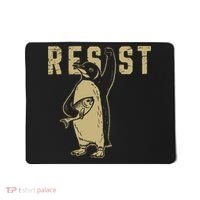 Penguin Flippers Up Resist Funny Penguins Against Trump Mousepad thumb 0