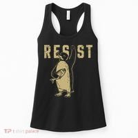 Penguin Flippers Up Resist Funny Penguins Against Trump Women's Tank Top thumb 0
