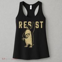 Penguin Flippers Up Resist Funny Penguins Against Trump Women's Tank Top thumb 3