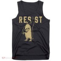 Penguin Flippers Up Resist Funny Penguins Against Trump Tank Top thumb 0