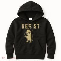 Penguin Flippers Up Resist Funny Penguins Against Trump Kids Hoodie thumb 0