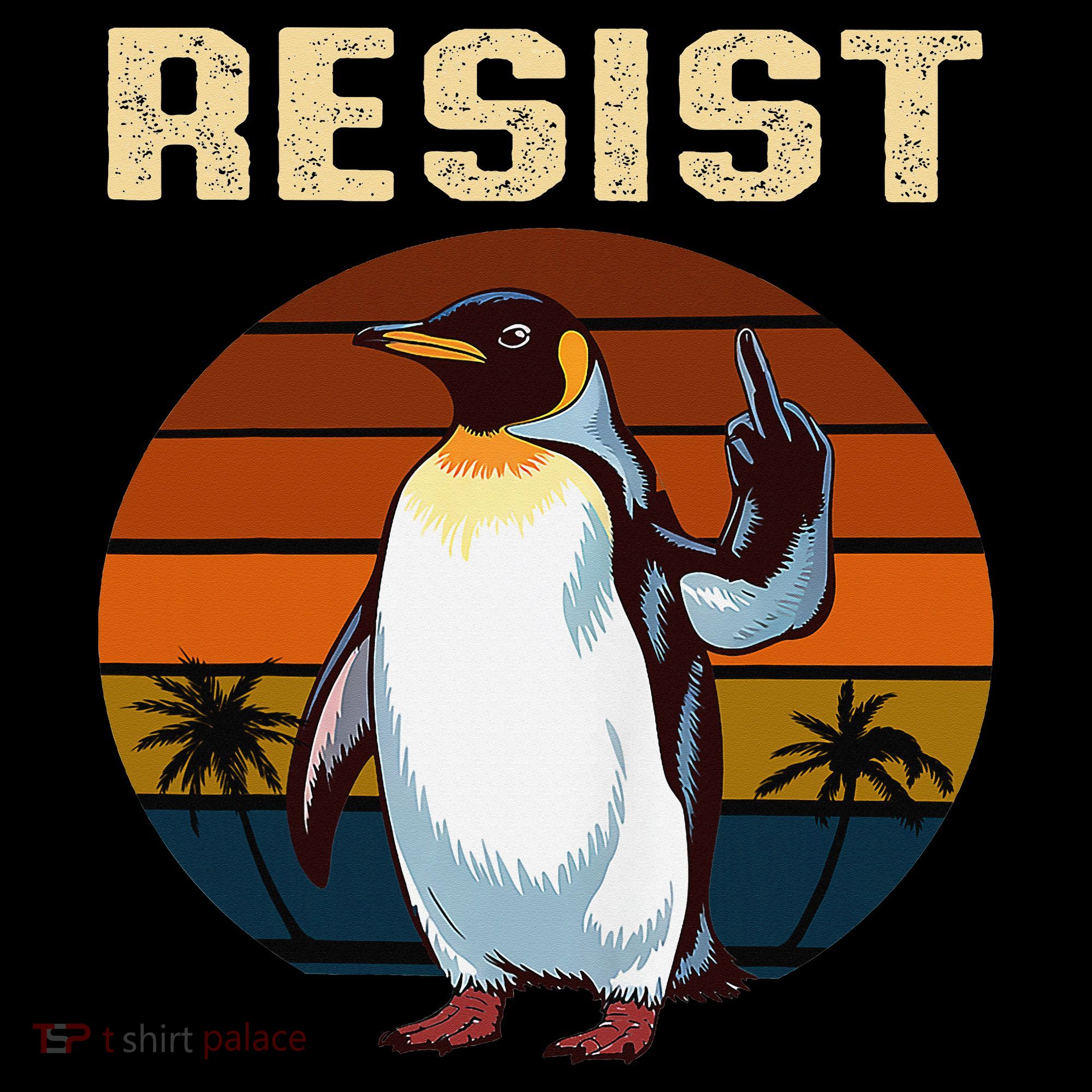Penguin Flippers Up Resist Funny Penguins Against Trump Coffee Mug