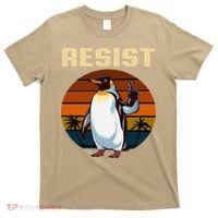 Penguin Flippers Up Resist Funny Penguins Against Trump T-Shirt thumb 0