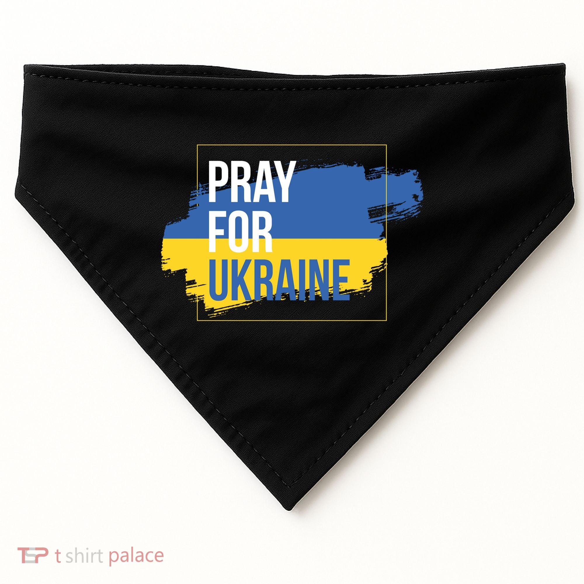 Pray For Ukraine USA-Made Doggie Bandana