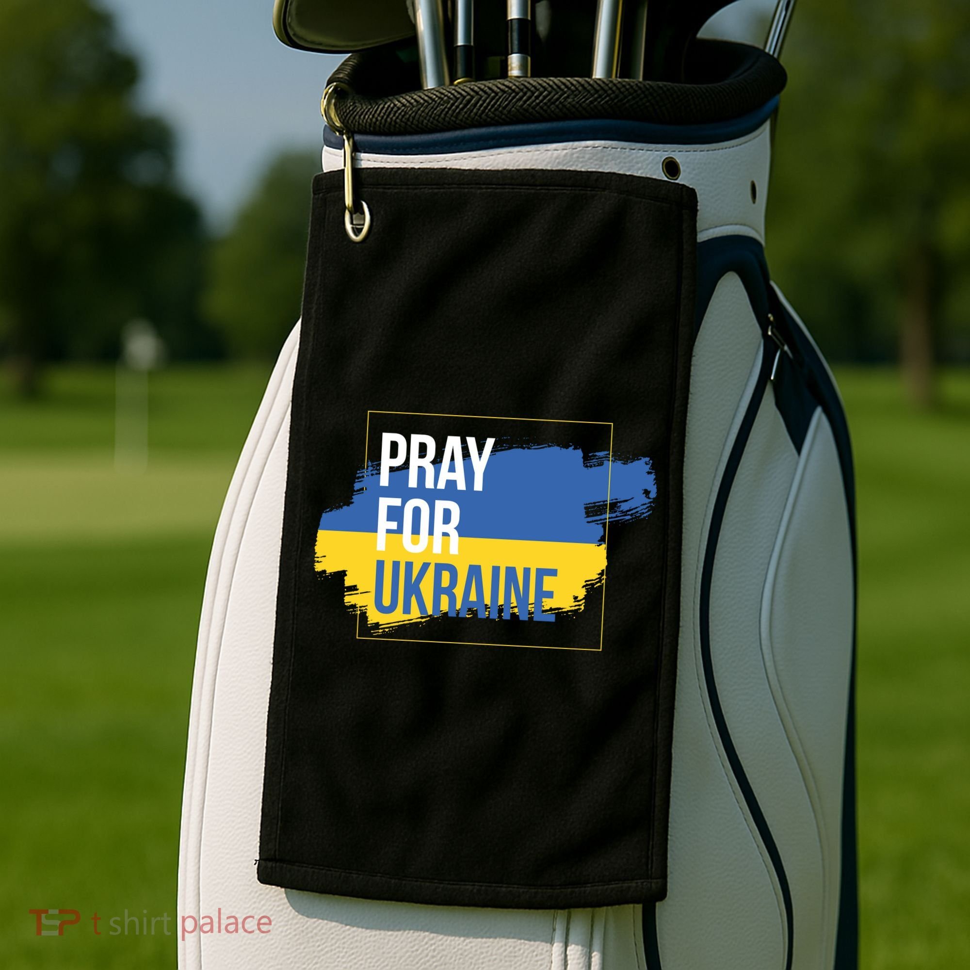 Pray For Ukraine Golf Towel