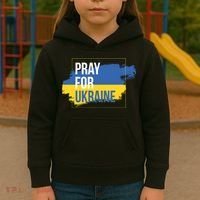 Pray For Ukraine Kids Hoodie thumb 3