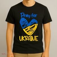 Pray For Ukraine Stand With Ukraine Support Ukraine T-Shirt thumb 3