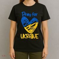 Pray For Ukraine Stand With Ukraine Support Ukraine T-Shirt thumb 4