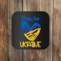 Pray For Ukraine Stand With Ukraine Support Ukraine Coaster thumb 0