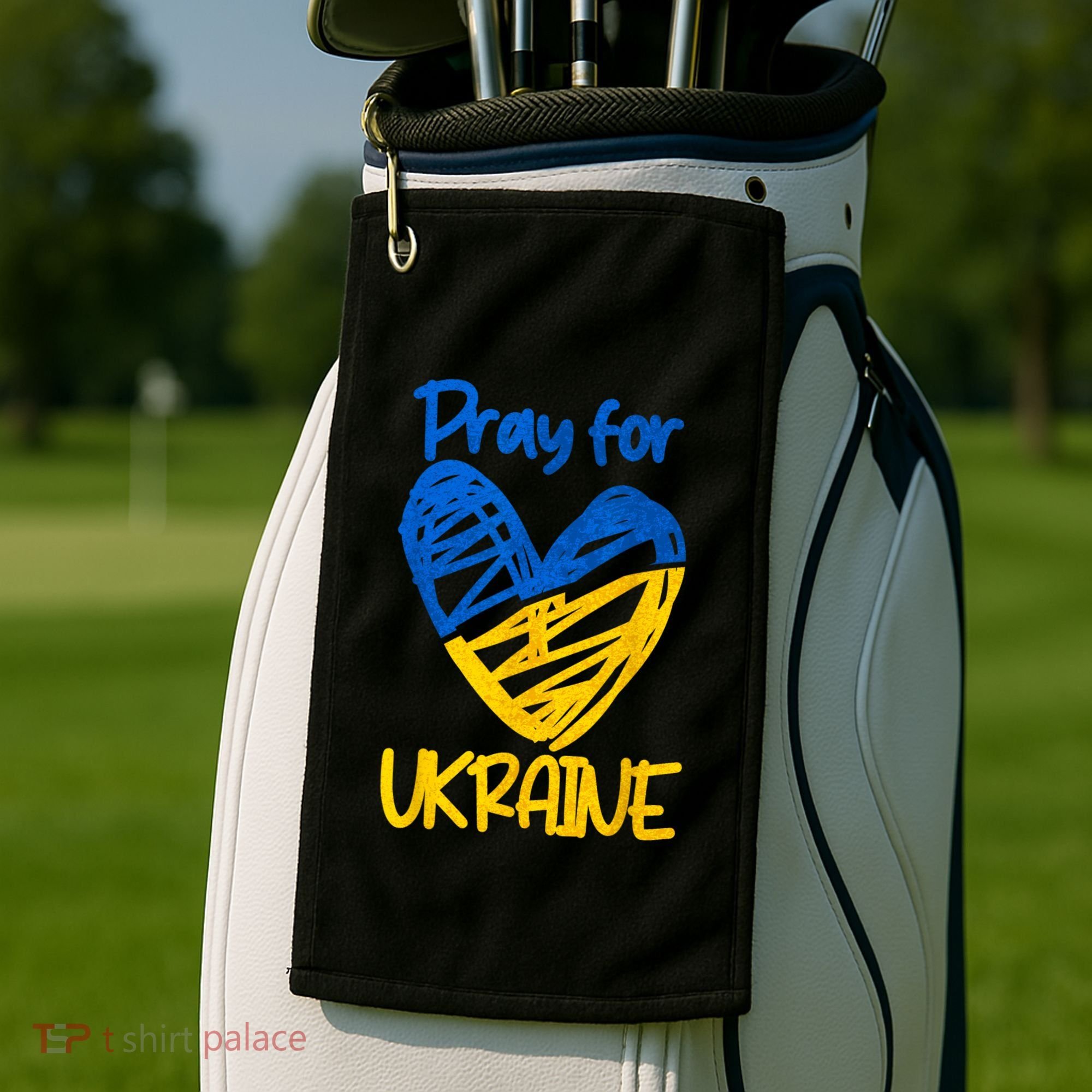 Pray For Ukraine Stand With Ukraine Support Ukraine Golf Towel