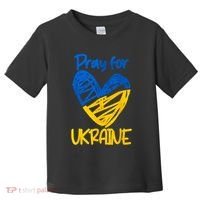 Pray For Ukraine Stand With Ukraine Support Ukraine Toddler T-Shirt thumb 0