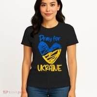 Pray For Ukraine Stand With Ukraine Support Ukraine Women's T-Shirt thumb 4