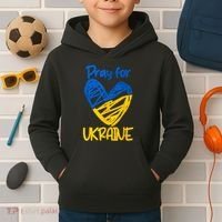 Pray For Ukraine Stand With Ukraine Support Ukraine Kids Hoodie thumb 2