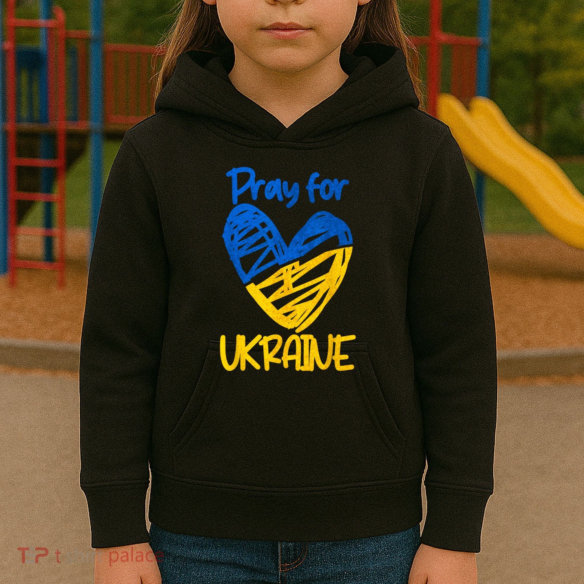Pray For Ukraine Stand With Ukraine Support Ukraine Kids Hoodie