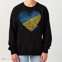 Pray For Ukraine Heart Women's Sweatshirt thumb 0