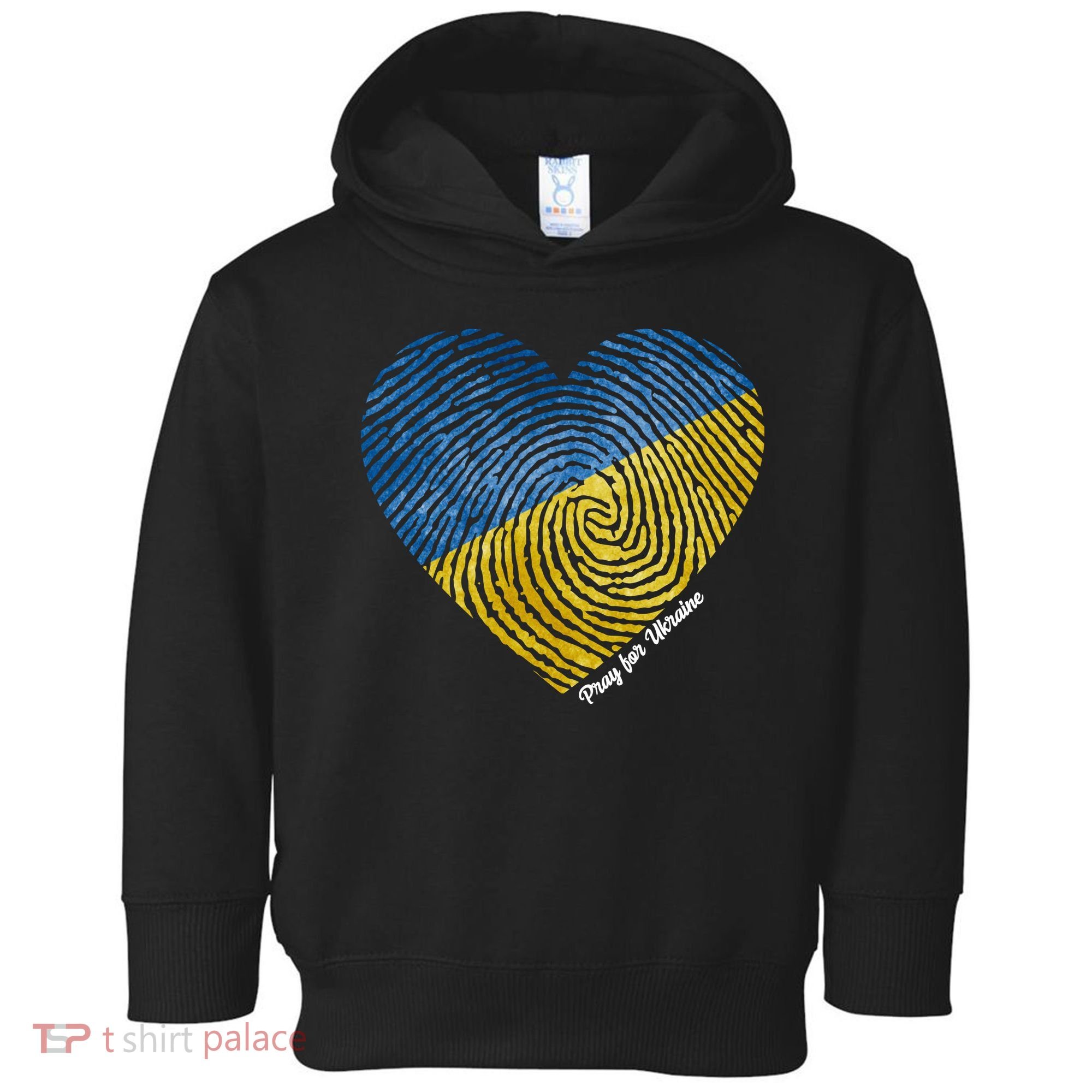 Pray For Ukraine Heart Toddler Hoodie
